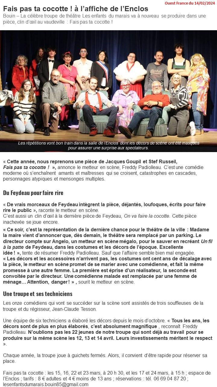Fais pas ta cocotte theatre  stef russeil