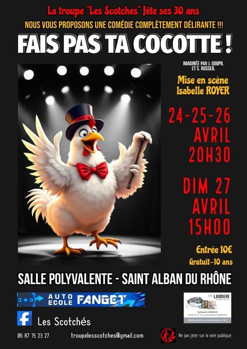 Fais pas ta cocotte theatre stef russeil les scotches affiche