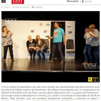 Piece de theatre promis jure crashe l est republicain avril 2017