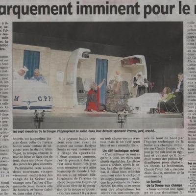 Piece de theatre promis jure crashe le courrier du loiret octobre 2022