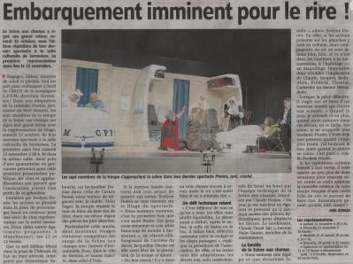 Piece de theatre promis jure crashe le courrier du loiret octobre 2022