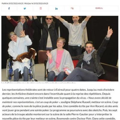 Piece de theatre rosemonde6contre docteur6piotr nouvelle republique fevrier 2022