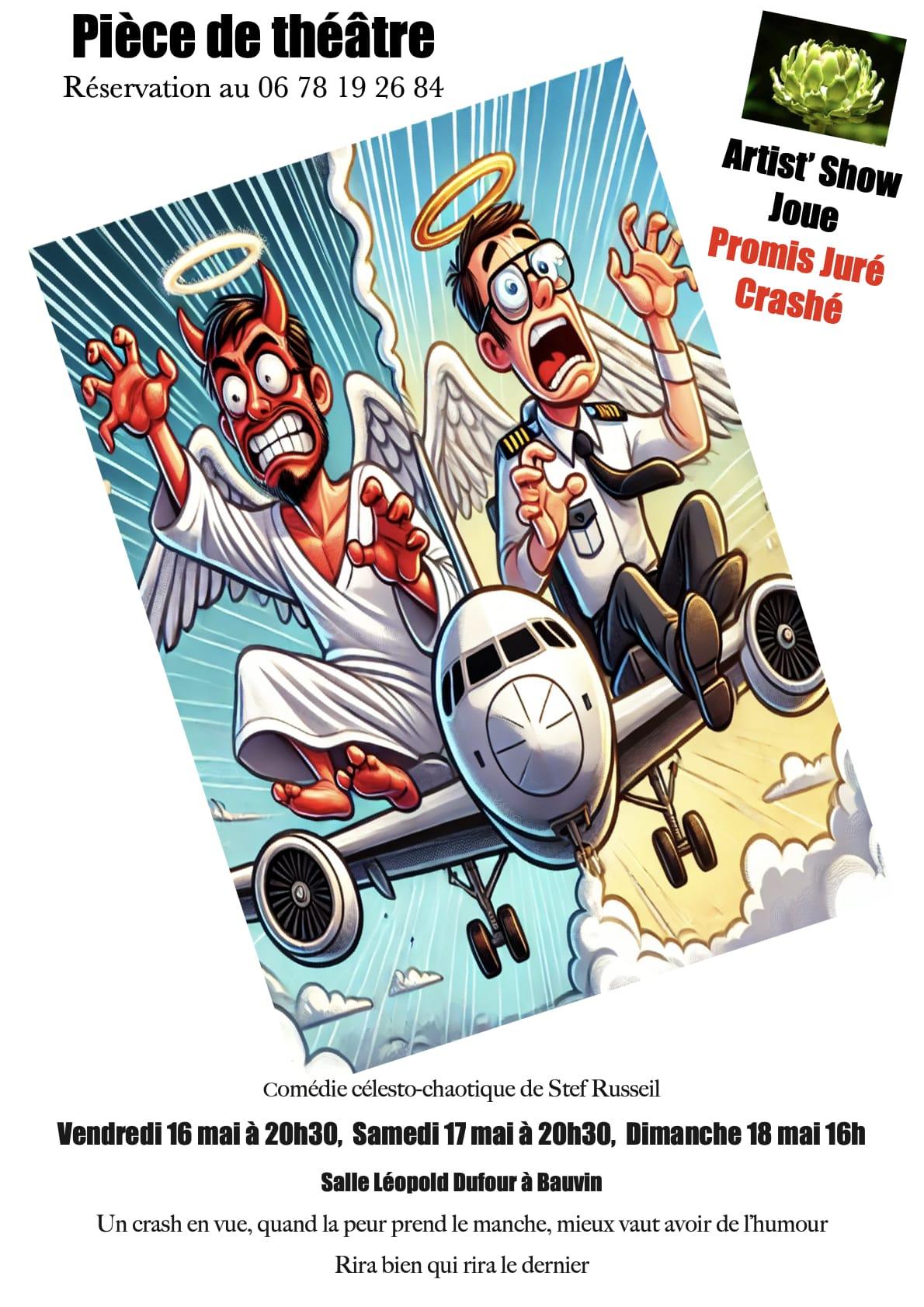 Promis jure crashe artist show theatre stef russeil affiche