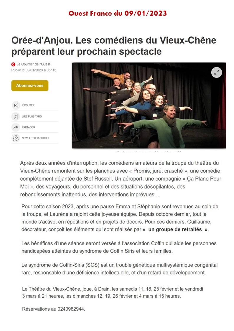 Promis jure crashe iece de theatre les comediens du vieux chene