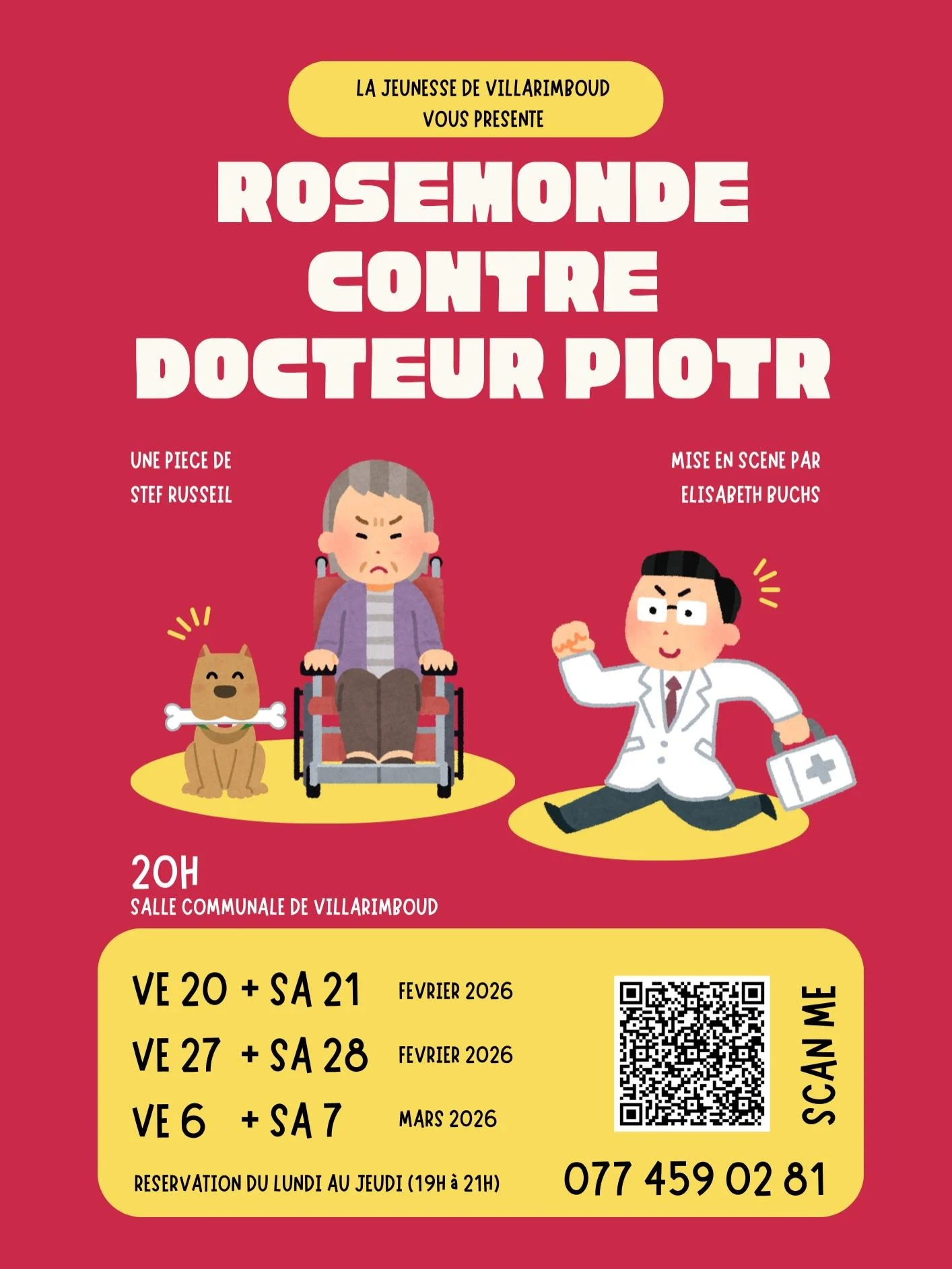 Rosemonde contre docteur piotr piece theatre stef russeil villarimbourg suisse