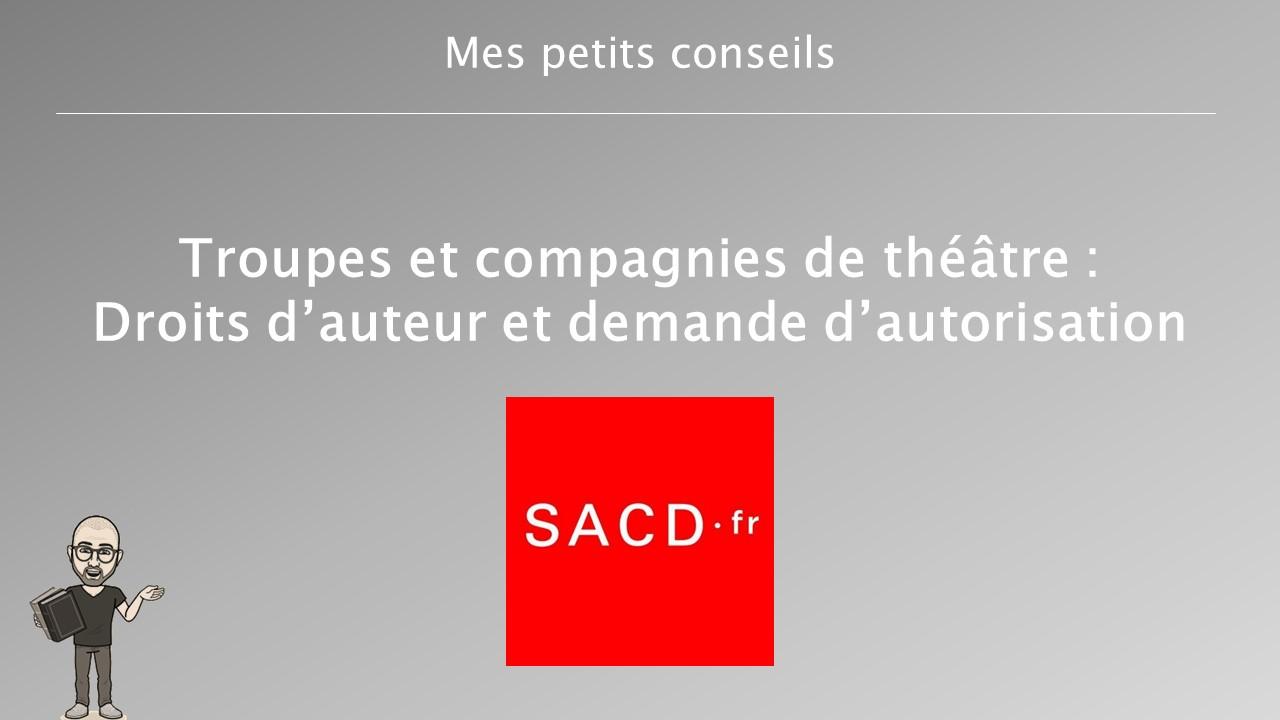 Sacd droits d auteur et demande d autorisation